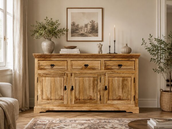 Komoda Guru 140x90x45 indický masív mango