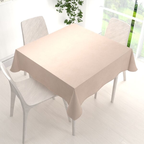 Biante Veľký zamatový štvorcový obrus Velvet Prémium SVP-020 Béžový 150x150 cm