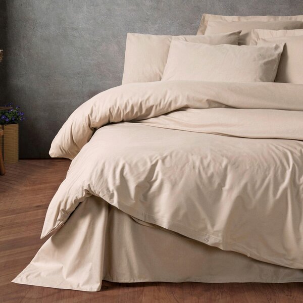 POSTEĽNÁ BIELIZEŇ, renforcé, béžová, 135/200 cm - Online Only bytové doplnky, Online Only