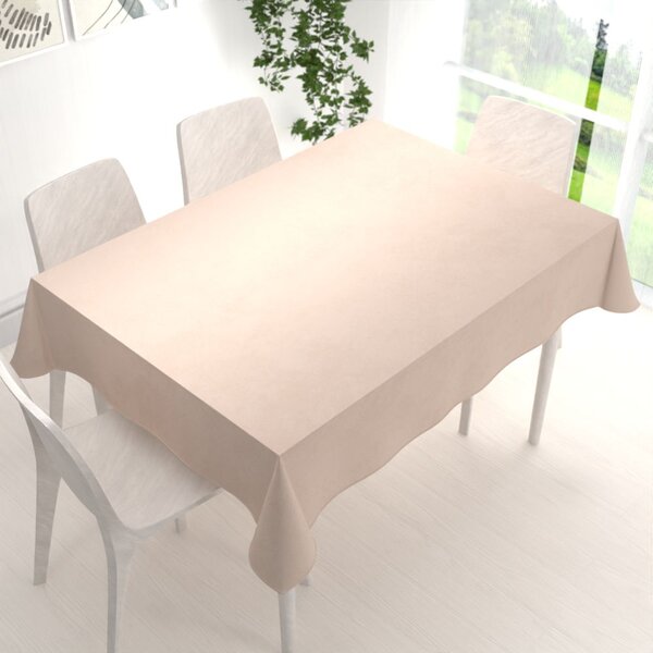 Biante Veľký zamatový obdĺžnikový obrus Velvet Premium SVP-020 Béžový 160x200 cm