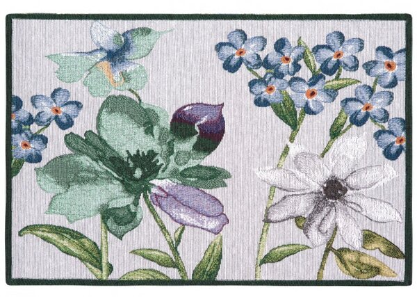 Prestieranie MOTIV kvety zelená modrá 32x48 cm