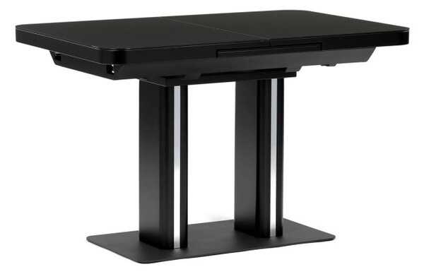 Jedálenský stôl 120x80 cm, rozkladací HT-D1926 BK čierny