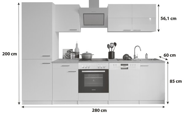 KUCHYNSKÝ BLOK 280 cm Respekta - Online Only kuchyne, Online Only