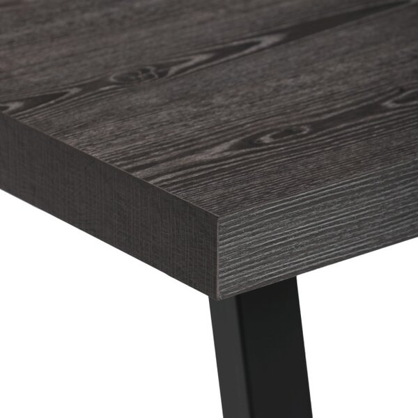 Jedálenský stôl 160x90 cm, rozkladací HT-R5624 GREY dub sivý / čierne nohy