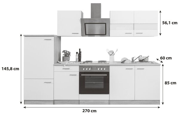 KUCHYNSKÝ BLOK 270 cm Respekta - Online Only kuchyne, Online Only