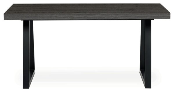 Jedálenský stôl 160x90 cm, rozkladací HT-R5624 GREY dub sivý / čierne nohy