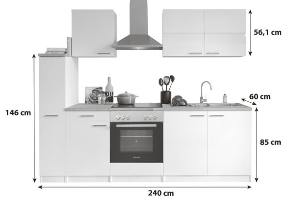 KUCHYNSKÝ BLOK 240 cm Respekta - Online Only kuchyne, Online Only