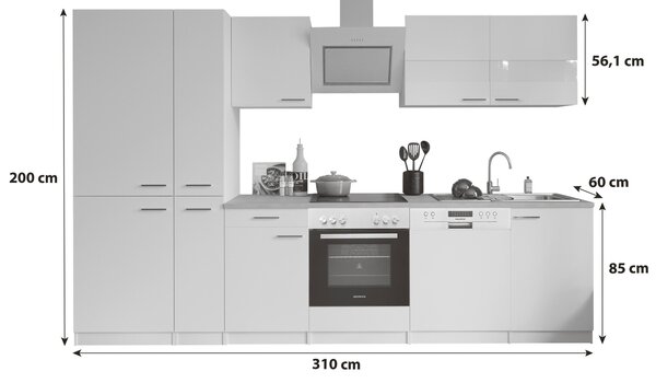 KUCHYNSKÝ BLOK 310 cm Respekta - Online Only kuchyne, Online Only