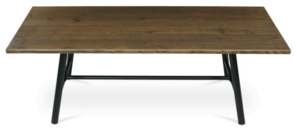 Jedálenský stôl 220x90 cm HT-T1822 WAL orech / čierne nohy