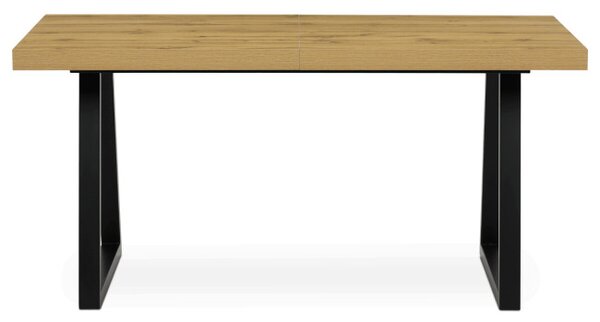 Jedálenský stôl 160x90 cm, rozkladací HT-R5624 OAK dub / čierne nohy