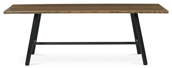 Jedálenský stôl 220x90 cm HT-T1822 WAL orech / čierne nohy