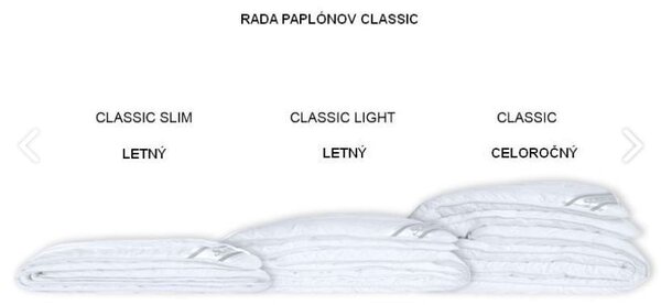 Paplón CLASSIC SLIM 140x200 cm - bežný