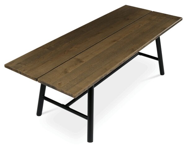 Jedálenský stôl 220x90 cm HT-T1822 WAL orech / čierne nohy