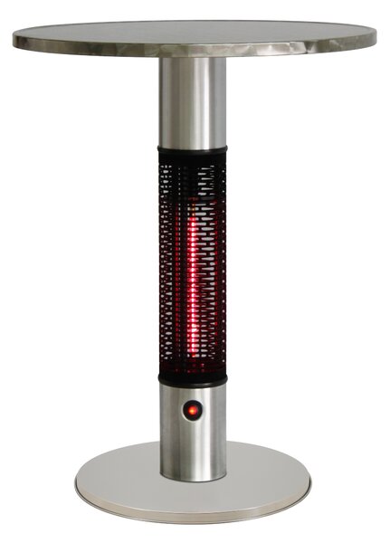 Vyhrievaný terasový stôl s infražiaričom, 1500 W, Ø 600 mm, nerezový