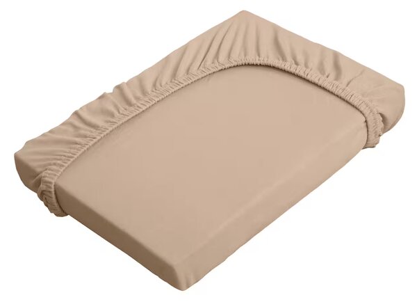 Prestieradlo JERSEY ELASTIC oriešková 90x200 cm