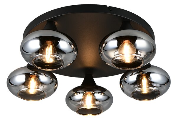 Stropné svietidlo 5x E14 dymová IP20 TRIO Reality DIVINA R66645054