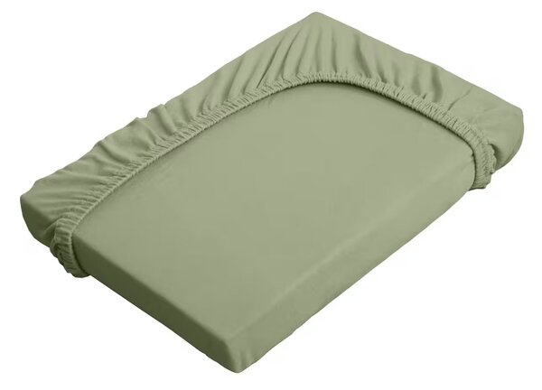 Prestieradlo JERSEY ELASTIC khaki 90x200 cm