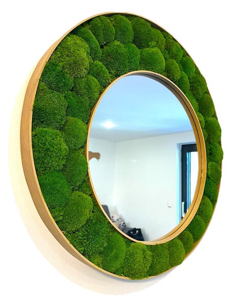 Okrúhle machové zrkadlo - side Veľkosť rámu: 50cm // 30cm zrkadlo