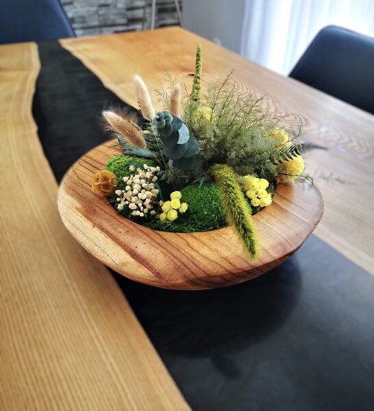 Machová stolová dekorácia 30cm - teak luxury
