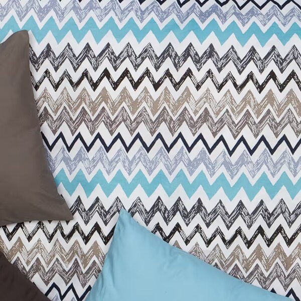 Obliečky KLASIK DESIGN zik zak bežný 1x paplón 140x200 + 1x vankúš 70x90 cm