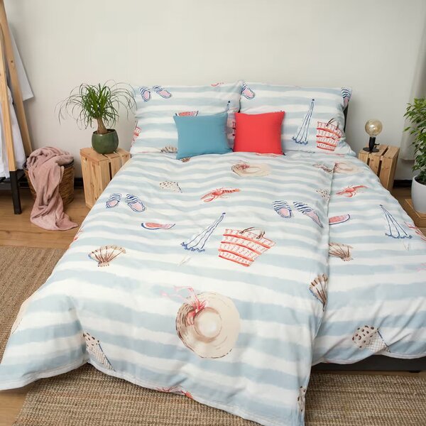Obliečky KLASIK DESIGN beach bežný 1x paplón 140x200 + 1x vankúš 70x90 cm