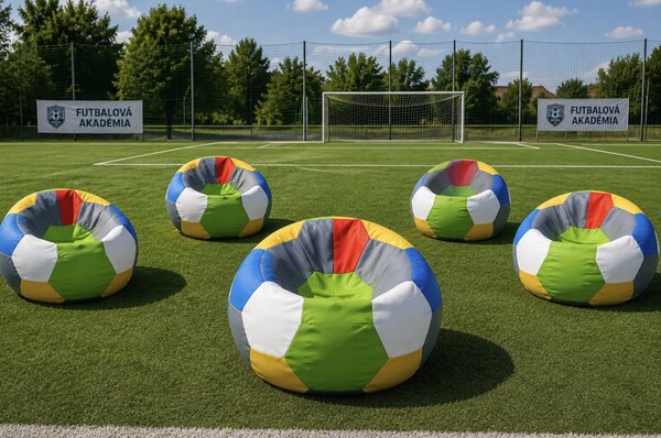 JAKS Sedací vak futbalová lopta 5 farieb