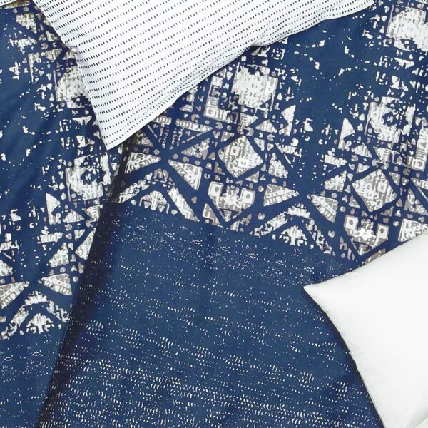 Obliečky SATÉN DESIGN blue bežný 1x paplón 140x200 + 1x vankúš 70x90 cm