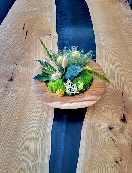 Machová stolová dekorácia 30cm - teak luxury