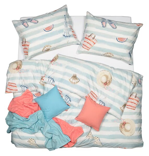 Obliečky KLASIK DESIGN beach bežný 1x paplón 140x200 + 1x vankúš 70x90 cm