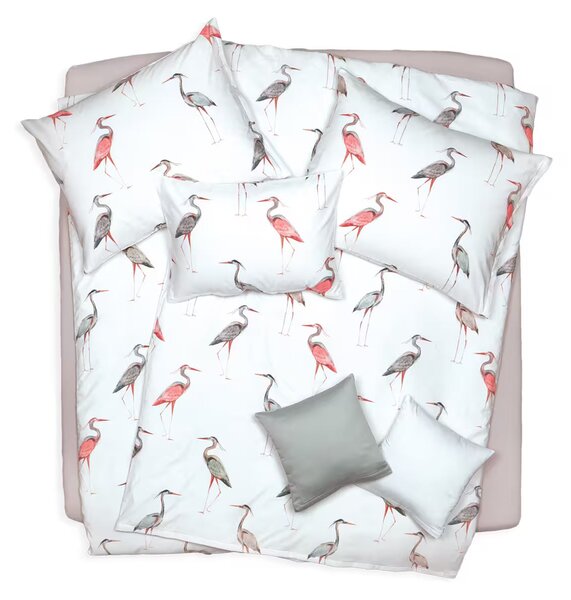Obliečky SATÉN DESIGN water birds bežný 1x paplón 140x200 + 1x vankúš 70x90 cm