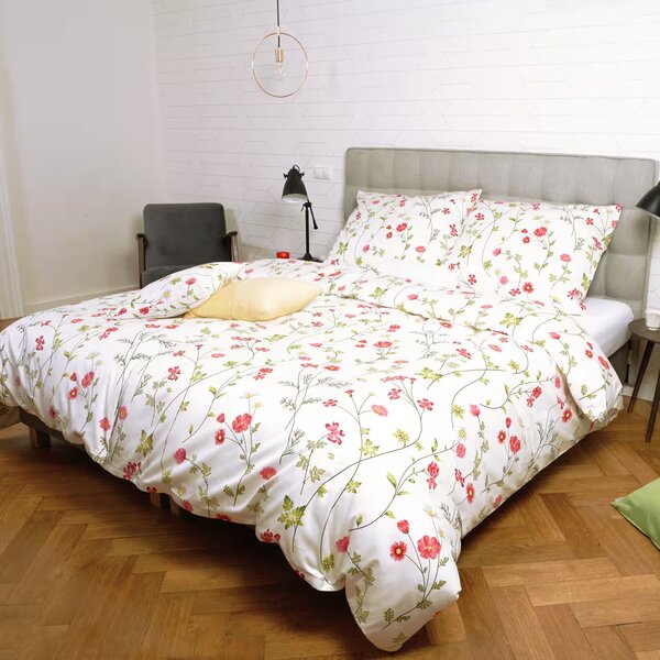 Obliečky SATÉN PLUS camomille bežný 1x paplón 140x200 + 1x vankúš 70x90 cm