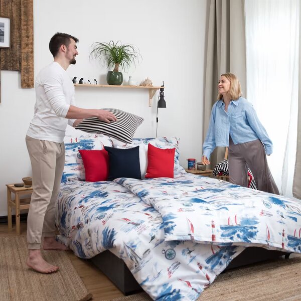 Obliečky SATÉN DESIGN sailing bežný 1x paplón 140x200 + 1x vankúš 70x90 cm