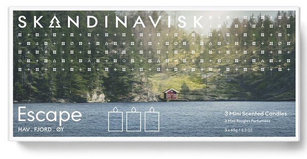 Darčeková sada mini sviečok ESCAPE – 3 x 65 g
