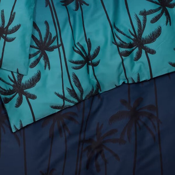 Obliečky SATÉN DESIGN night palms bežný 1x paplón 140x200 + 1x vankúš 70x90 cm