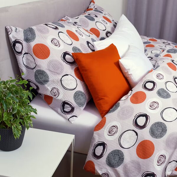 Obliečky KREP kolieska bežný 1x paplón 140x200 + 1x vankúš 70x90 cm