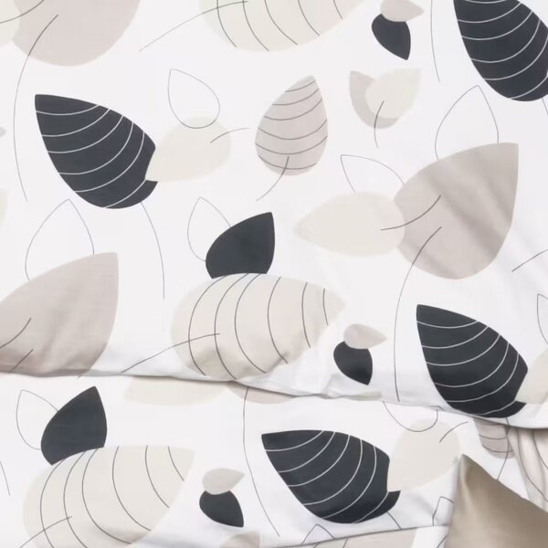 Obliečky ART JERSEY leaves bežný 1x paplón 140x200 + 1x vankúš 70x90 cm