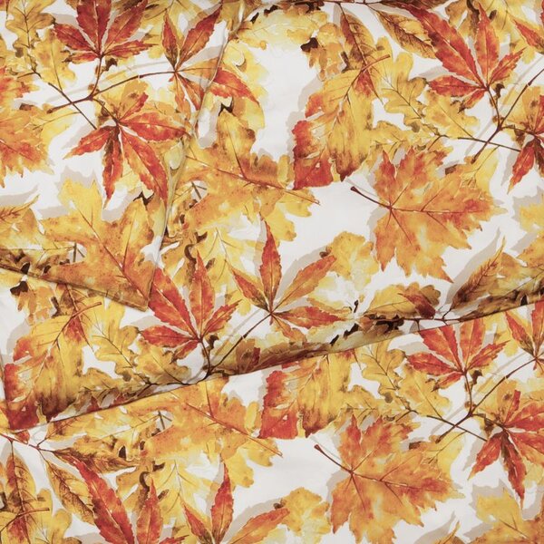 Obliečky SATÉN DESIGN leaves bežný 1x paplón 140x200 + 1x vankúš 70x90 cm