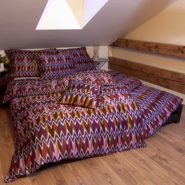 Obliečky SATÉN PLUS navajo bežný 1x paplón 140x200 + 1x vankúš 70x90 cm