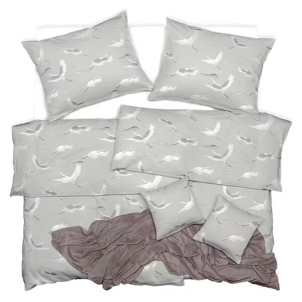 Obliečky SATÉN DESIGN bird wings bežný 1x paplón 140x200 + 1x vankúš 70x90 cm