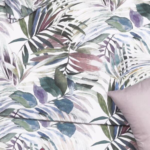 Obliečky SATÉN DESIGN wild leaves bežný 1x paplón 140x200 + 1x vankúš 70x90 cm