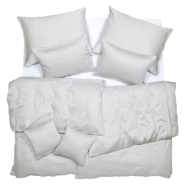 Obliečky SATÉN TENCEL PLUS svetlá sivá bežný 1x paplón 140x200 + 1x vankúš 70x90 cm