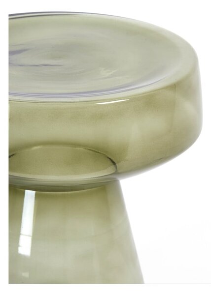 Sklenený okrúhly odkladací stolík ø 37 cm Dakwa – Light & Living