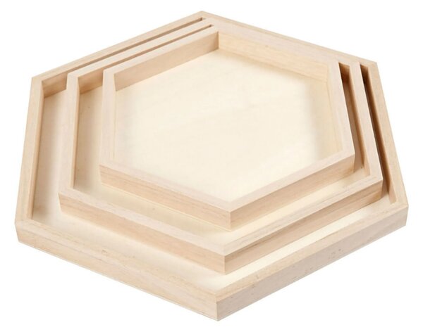 Drevený rám - hexagón Veľkosť rámu: 21cm ( v najširšom bode )