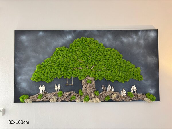 Machový obraz - strom rodiny Veľkosť: 40x50cm