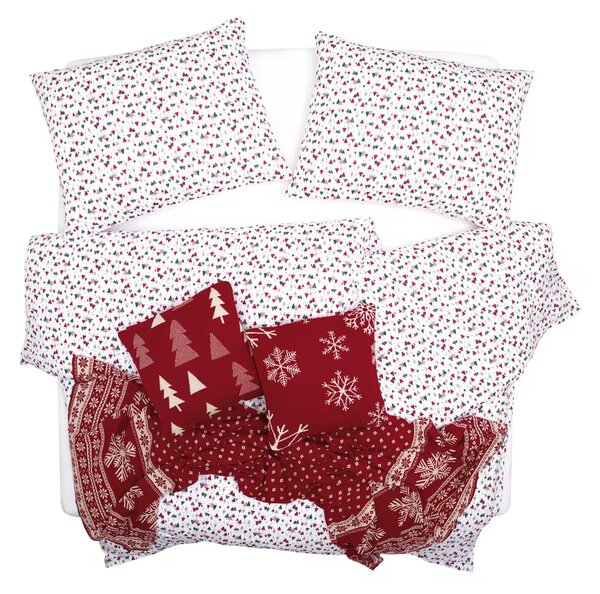 Obliečky JERSEY stromčeky bežný 1x paplón 140x200 + 1x vankúš 70x90 cm