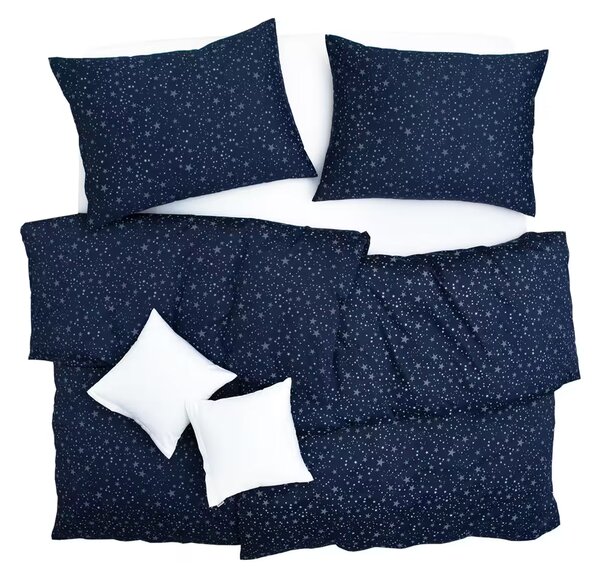 Obliečky SATÉN PLUS hviezdičky bežný 1x paplón 140x200 + 1x vankúš 70x90 cm