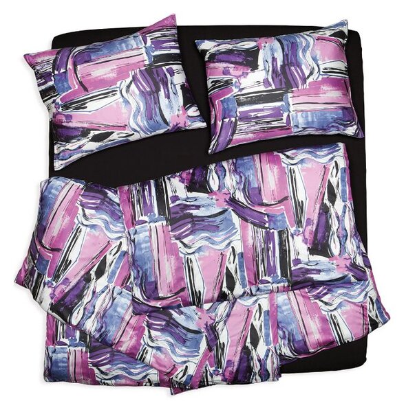 Obliečky ART JERSEY fantasy ružová fialová bežný 1x paplón 140x200 + 1x vankúš 70x90 cm