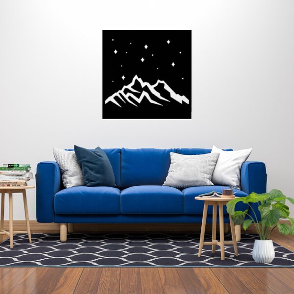 Obraz - kontrast hôr noc-deň Veľkosť rámu: 29x29cm - noc
