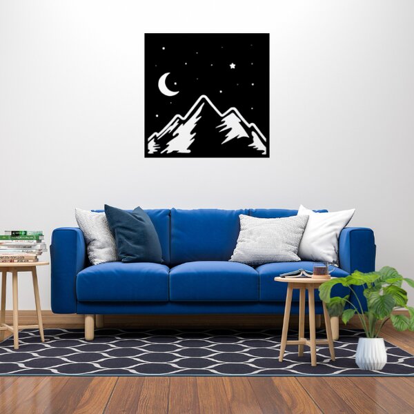 Obraz - horská symfónia – noc a deň Veľkosť rámu: 29x29cm - deň