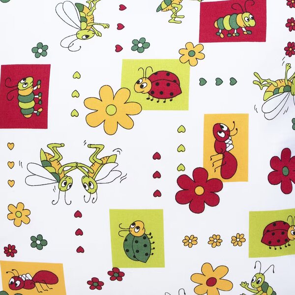 Obliečky KLASIK chrobáčiky bežný 1x paplón 140x200 + 1x vankúš 70x90 cm